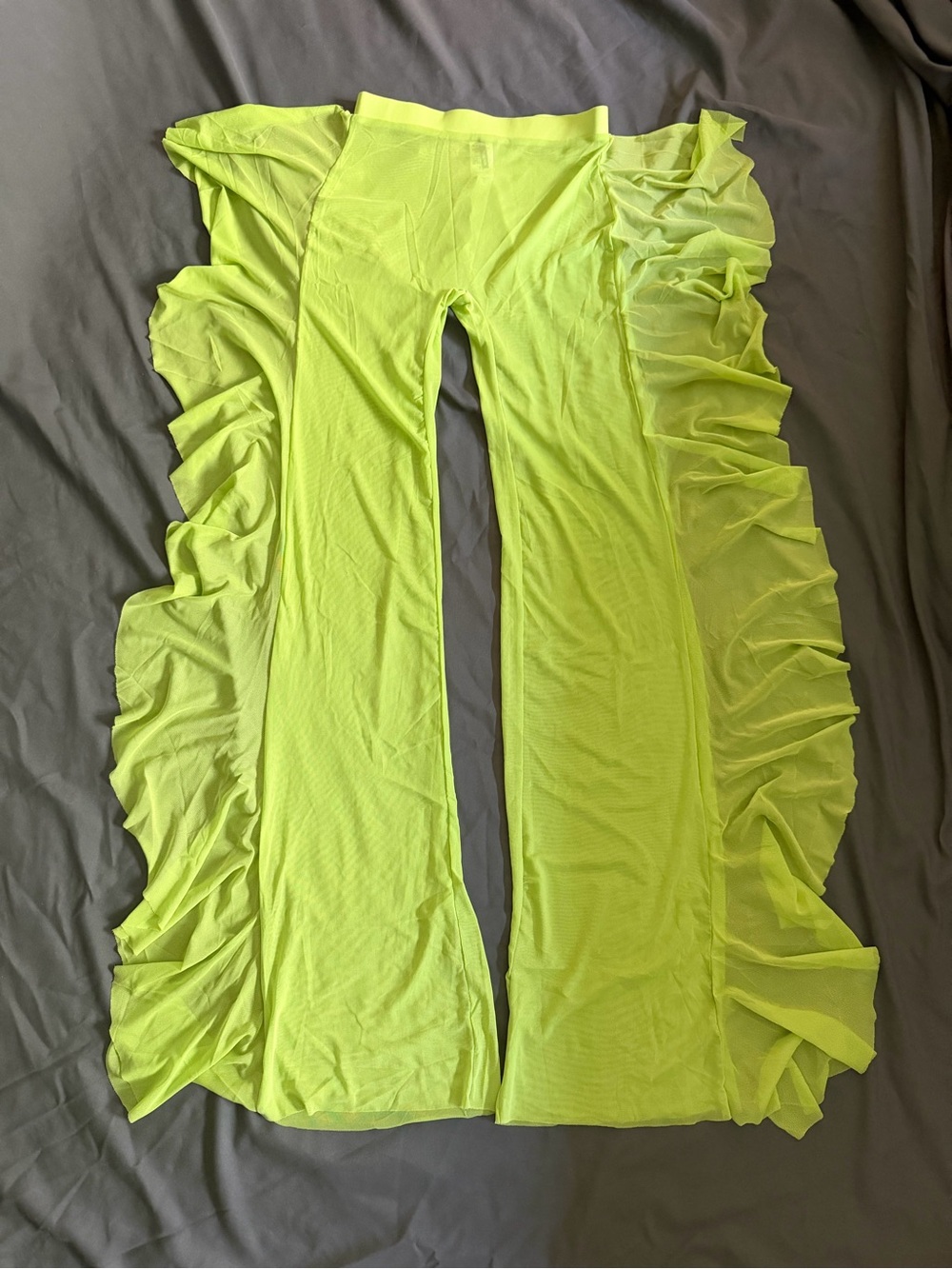 Fashion Nova Neon Lime See Thru Cover Up Pant